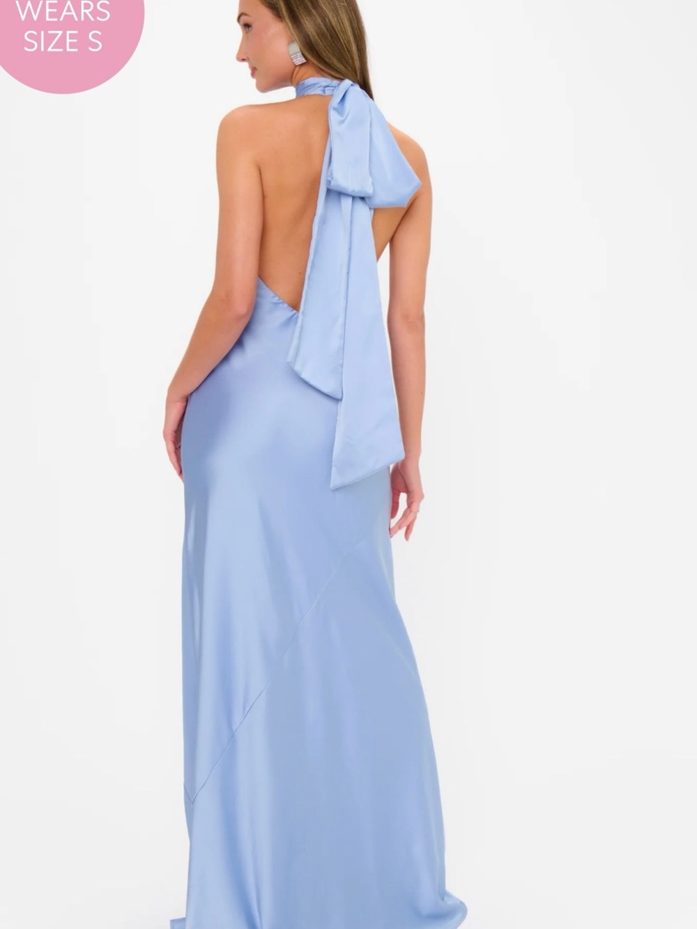 Show Me Your MuMu Powder Blue Halter Maxi Dress - Picture 6 of 6